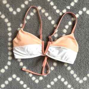 Hula Honey - Peach Colorblock Bikini Top - NEW WITH TAGS!